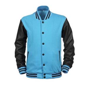 Grossiste Veste Varisty en laine d'agneau en cuir véritable pour homme Veste d'hiver pour collège Baseballjacket pour homme - Product Image 1
