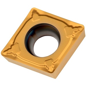 Insertos de Torneado de Alta Calidad con Recubrimiento PVD Dorado ISO CCMT 060204W-URTT310 D.2.8mm para Torneado de Precisión - Paquete de 10 - Product Image 1