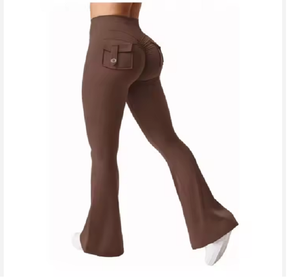 Pantalon de yoga micro-évasé pour femmes avec poches Leggings de sport décontractés pour le travail du Bangladesh - Product Image 1