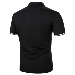 2023 nueva moda algodón poliéster Polo camisa hombres Stand Collar alta calidad manga corta hombres Polo camiseta - Product Image 2
