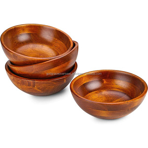 Offre spéciale Ensemble d'assiettes de service pour restaurants modernes Bols jetables en bois d'acacia durable pour les fêtes à usage commercial - Product Image 3