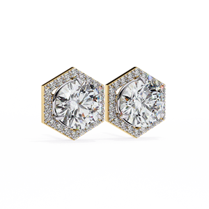 Bijoux fins personnalisés en or 14K 18K 24K Boucles d'oreilles en diamant de laboratoire IGI GIA Certified VVS Clarity Vente en gros - Product Image 1