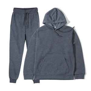 Ensemble de survêtement en molleton de coton unisexe avec logo personnalisé, qualité supérieure, vêtement uni pour le sport et les loisirs - Product Image 4