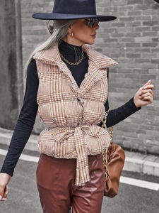 Offre Spéciale décontracté sans manches Outwear veste coton rembourré manteau femmes hiver bouffant gilet - Product Image 5