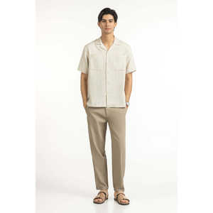 <b>Men's</b> Casual <b>Shirts</b> 100% Cotton Double Breasted Closure Poplin and Satin Fabric Breathable Regular Fit ODM Supply - Product Image 1