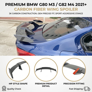 Alerón Trasero Estilo MP de Fibra de Carbono Seca para BMW G80 M3 G83 M4 Competition <span class=keywords><strong>2021</strong></span> 2022 - Product Image 2