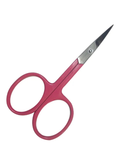 Ciseaux à ongles de manucure ciseaux roses avec lames incurvées en acier inoxydable populaire personnaliser sac Satin personnalisé mer PVC pochette Logo - Product Image 4