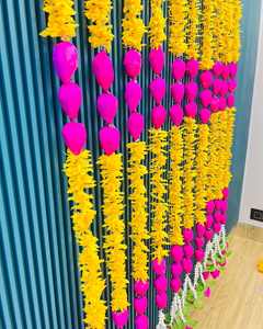 Jasmine lotus String garland, Wall hanging <b>Decoration</b>, Ganpati <b>Decoration</b>, Home Decor, Diwali Decor, Wedding Decor, haldi Decor - Product Image 2