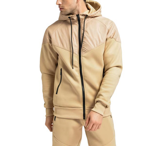 Chándal con cremallera completa para hombre de alta calidad del fabricante OEM, ropa informal transpirable con diseño de contraste para el invierno - Product Image 5