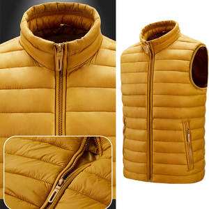 Venta caliente LOGO personalizado transpirable invierno hombres Chaqueta resistente al agua abajo hombres chaleco acolchado - Product Image 5