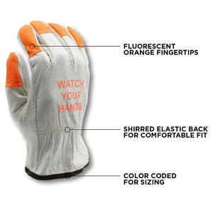 Gants de travail Gants de pilote en cuir confortables pour la sécurité des mains Gants de conducteur en cuir de vachette. - Product Image 3