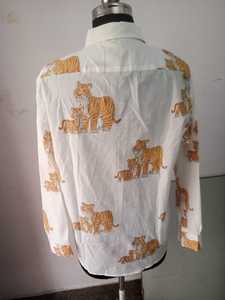 Camisa Formal de Uso Diario para Hombre, Camisa de Algodón Puro 100% con Estampado de Bloque de Mano, Diseño de Secado Rápido y Sostenible, Cierre de Botón Cubierto - Product Image 4