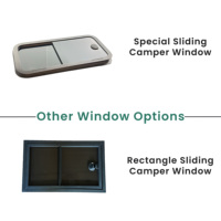 Remorque de voyage pour caravane MS24-CW Verre de fenêtre et cadre en aluminium 45 cm X 75 cm pour une ventilation pratique