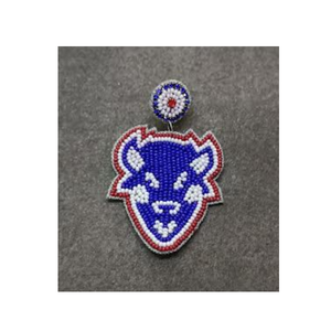 ต่างหูห้อยประดับลูกปัดลายกีฬาใหม่ งานปักมือ ต่างหูแบบยาว น้ำหนักเบา เครื่องประดับสำหรับผู้หญิงจากอินเดีย - Product Image 4