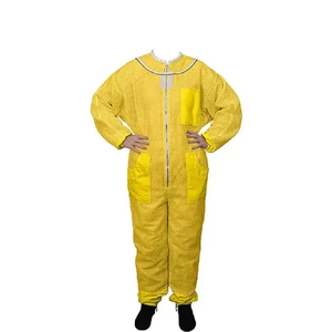 Traje de apicultura de algodón con capucha de velo ventilado, ropa de trabajo protectora antipicaduras de abeja de cuerpo completo para la seguridad del apiario - Product Image 4