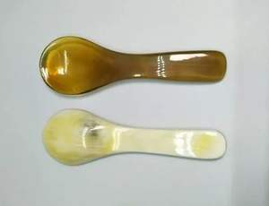 Los Más Vendidos en India, Cucharas de Cuerno Natural, Ecológicas, Aptas para Lavavajillas, Utensilios para Ensaladas, Cocina Casera, Hechas en India - Product Image 5