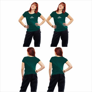 Camiseta Ajustada para Mujer, Estilo Moderno, Tela Suave, Top Diario, Camiseta Informal de Algodón Suave y Transpirable para Uso Diario - Product Image 6