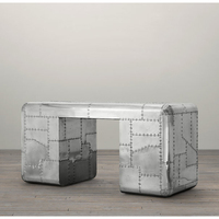 Bureau moderne industriel à quatre tiroirs, mobilier unique pour la maison, salon, tables basses en acier aluminium