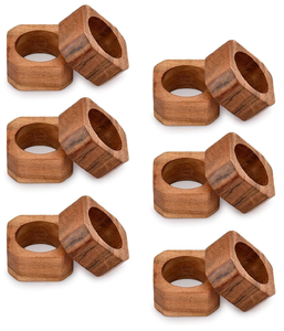 Anneaux de serviette en bois, design moderne et luxueux, écologiques, personnalisables, de haute qualité pour les restaurants et les cadeaux d'affaires - Product Image 5