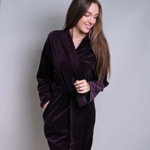 Abrigos de Albornoz cálidos para mujer-Suave y acogedor-Ideal para el invierno y relajarse en casa - Product Image 1