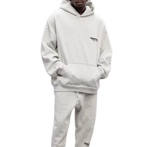 Otoño 100% algodón Unisex hombres sudaderas con capucha y sudaderas de peso pesado de gran tamaño Streetwear chándales sudaderas personalizado liso - Product Image 1