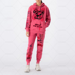 Ensemble survêtement homme à capuche, manches courtes, fermeture éclair, hiver, 2 pièces, léger, 100% coton - Product Image 5