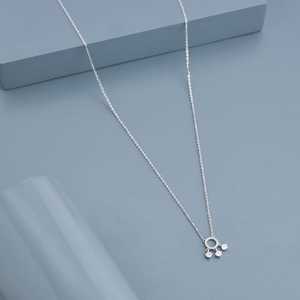 92.5 <b>Silver</b> Necklace 14k Gold Plating Princess Cut Diamond Geometric Pattern Rope Figaro <b>Snake</b> <b>Chain</b> Pearl Gold Pendant 191436 - Product Image 2