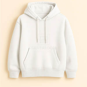 Sudaderas ligeras con logotipo personalizado 380 GSM mezcla de algodón polar de gran tamaño Streetwear pulóver ropa informal sudaderas con capucha para hombres - Product Image 6