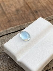Piedra de cabujones de forma ovalada de Aguamarina de Color superior Natural con buen brillo Piedra preciosa suelta para hacer joyas 2,00 quilates - Product Image 4