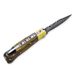 Couteau pliant en acier Damas de vente en gros, couteau de poche d'extérieur avec la meilleure conception de fabrication couteau pliant - Product Image 2