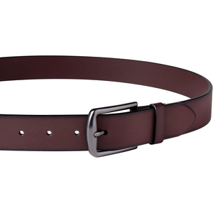 Cinturón informal de grano completo de cuero de búfalo para hombre Cinturón de calidad premium con logotipo personalizado de cuero genuino para hombre en cuero puro - Product Image 3