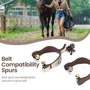 Venta al por mayor de material de latón, espuelas ecuestres para caballos, accesorios esenciales para montar a caballo - Product Image 4