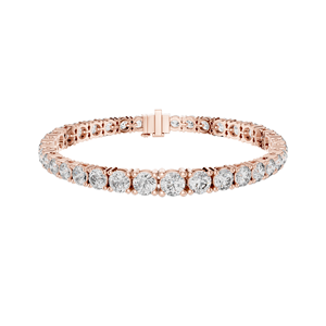 Bracelet tennis en diamant de laboratoire 13,198 CT, taille brillant rond, or 10KT, 14KT, 18KT et argent 925, or rose, jaune, blanc - Product Image 2
