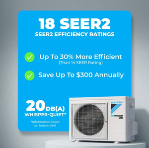Daikin en Stock, Listo para Enviar ®   Sistema de Bomba de Calor Mini Split Entra de 18000 BTU, SEER2, R32, 230V, Inverter, Montaje en Pared, Zona Única - Product Image 4