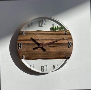 HORLOGE MURALE ÉPOXY RÉSINE ÉPOXY MEILLEURE Qualité Horloge Murale Époxy en Résine de Bois Fabriquée à la Main Horloge Murale Époxy en Résine de Bois Entiers - Product Image 6