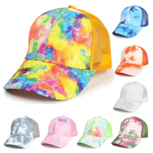 หมวก Tie Dye กลางแจ้ง Trucker หมวกเบสบอลออกแบบลวดลายสำหรับใช้งานกลางแจ้ง - Product Image 5