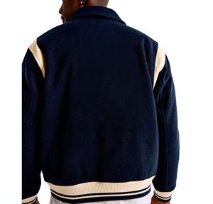 Chaqueta Universitaria de Lana con Bordado Chenille y Logotipo Personalizado de Alta Calidad para Hombre, Forro Acolchado, Chaqueta Universitaria de Lana con Letras para Invierno - Product Image 2