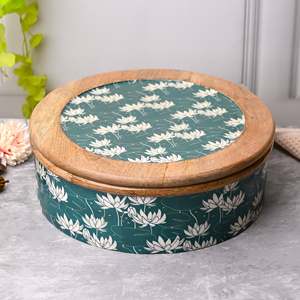 Cacerola de Madera con Diseño de Llama de Loto, Calentador de Alimentos y Olla Eléctrica de Lujo Excepcional, Embalaje en Caja de Aluminio y Metal - Product Image 2