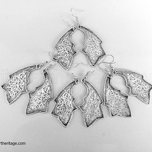 Boucles d'oreilles Kuchi de charme culturel Bijoux en argent allemands de qualité supérieure Exportation en vrac - Product Image 4