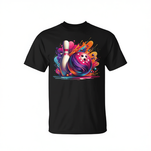 T-Shirt Colorata e Divertente a Tema Bowling per Uso Promozionale - Product Image 2