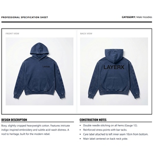 Sudadera con Capucha de Invierno para Hombre, Gruesa, Ecológica, 500 g/m², Felpa de Algodón, Lavado Ácido, Estilo Vintage, Bordado Personalizado, Corte Cuadrado - Product Image 6