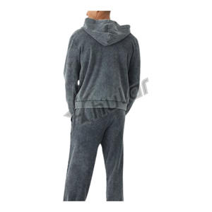 Sudaderas con capucha bordadas Vintage para hombre Impresión digital personalizada Sudadera de lana de algodón al por mayor Teñido liso para la temporada de invierno - Product Image 2