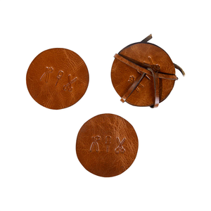 Premier exportateur indien de caboteur en cuir véritable décoratif de table de maison de qualité supérieure au meilleur prix - Product Image 4
