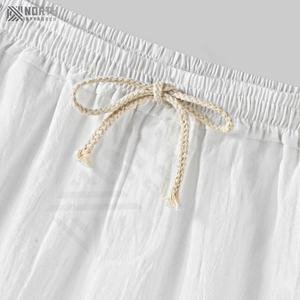 Shorts de sport décontractés unisexes pour l'entraînement et la course à pied, polyester et coton de haute qualité, poches, motif uni, teinture unie, service OEM - Product Image 3