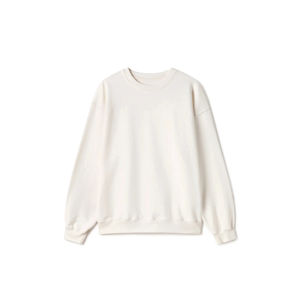 Sweat de luxe à col montant de haute qualité Sweat-shirt en coton biologique lourd Sweat-shirt à col rond surdimensionné vierge avec logo personnalisé - Product Image 1