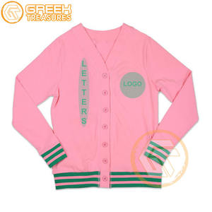 Customized Alpha Kapa Sorority High Quality Greek Apparel Breathable <b>Women's</b> Winter <b>Cardigan</b> Casual Embroidered Acrylic - Product Image 5