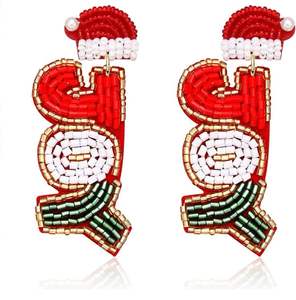 Exclusivo Premium hecho a mano con cuentas árbol de Navidad colgante gota bordado pendiente elegante lindo y de la última moda India - Product Image 2