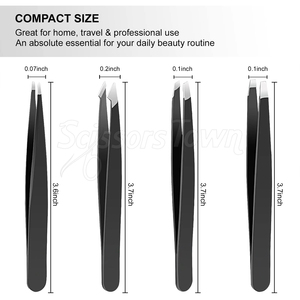 Pince à épiler inclinée et pointue avec logo personnalisé Outils résistants à la rouille pour le toilettage et la beauté - Product Image 6