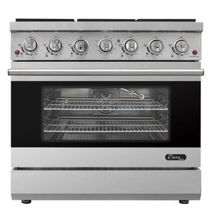 Estufa de gas EJI de 36 pulgadas, estilo profesional, de acero inoxidable, 5.5 pies cúbicos. Horno de Convección - Product Image 1