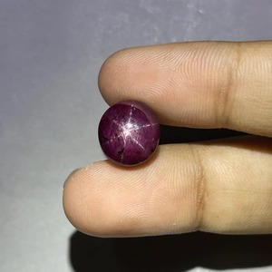 พลอยทับทิมรูปวงรีสีแดงอมชมพูรูปดาวธรรมชาติของ12.7ct อัญมณีหลวม6ชิ้นจากอินเดียสำหรับแหวนและจี้ - Product Image 1